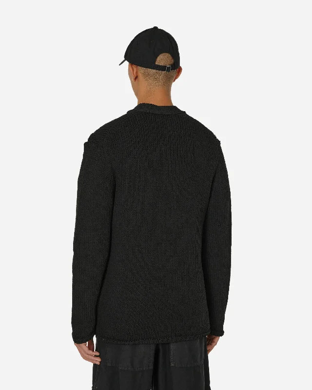 Cable Knit Cardigan Black