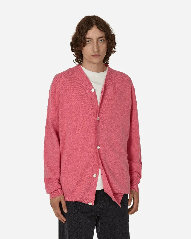 Oversized Knit Cardigan Pink