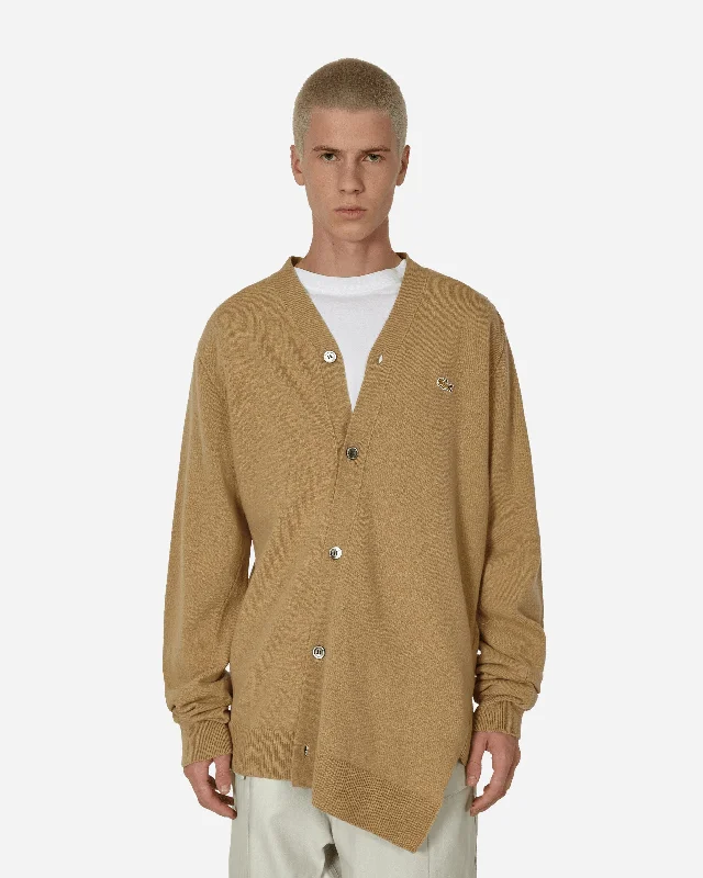 Lacoste Asymmetric Cardigan Camel