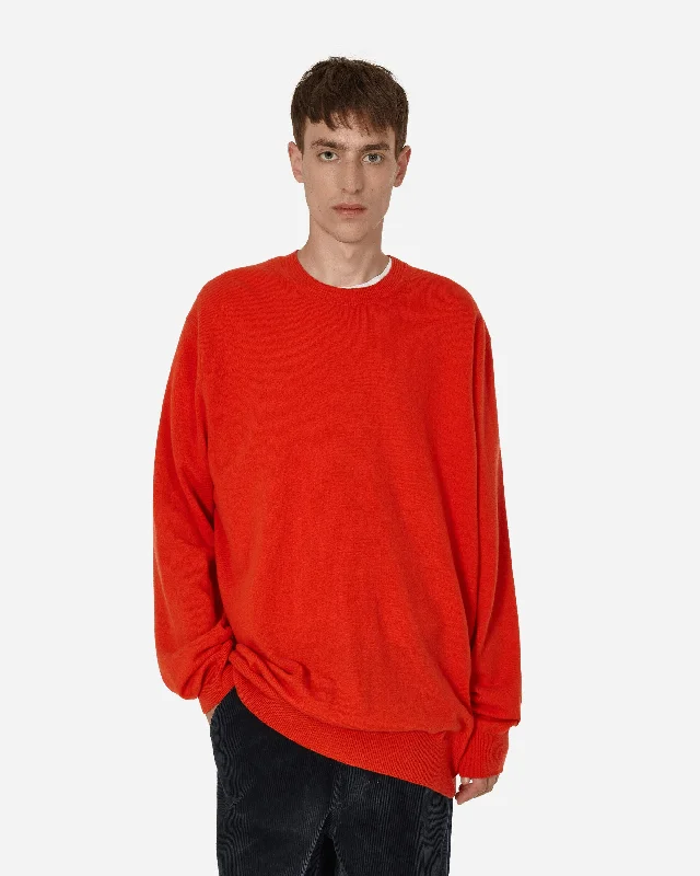 Oversized Knit Sweater Orange