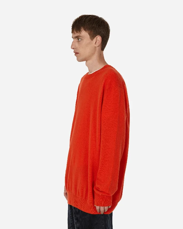 Oversized Knit Sweater Orange