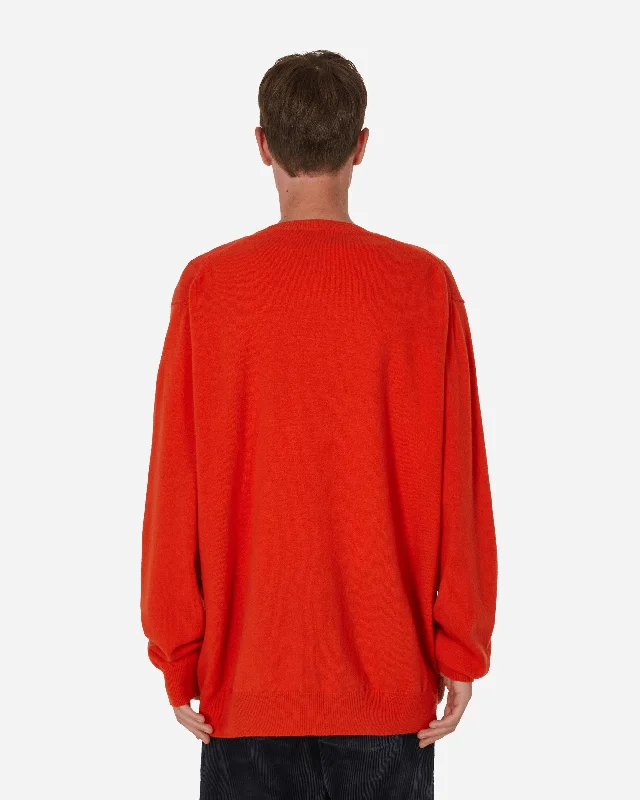 Oversized Knit Sweater Orange