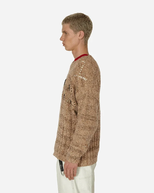 Antonio Oversized Embroidered Sweater Beige / Rame