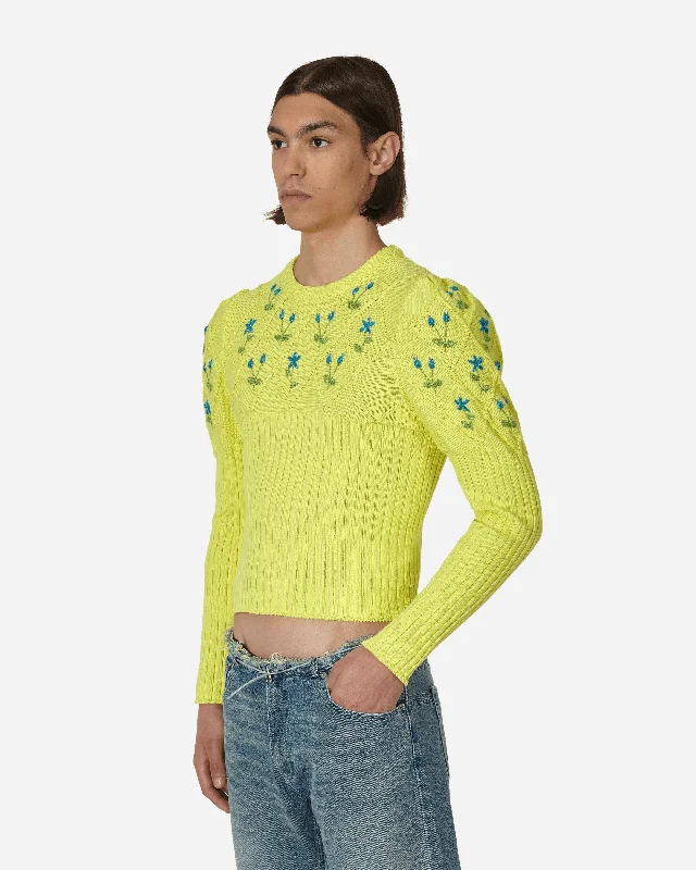 Diamond Cotton Sweater Yellow