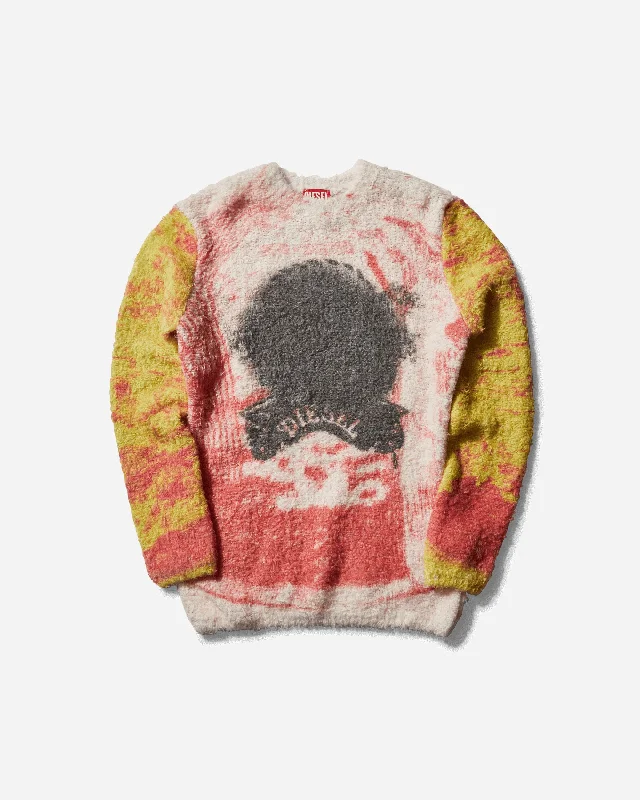 Sprayed Graphic Crewneck Sweater Multicolor