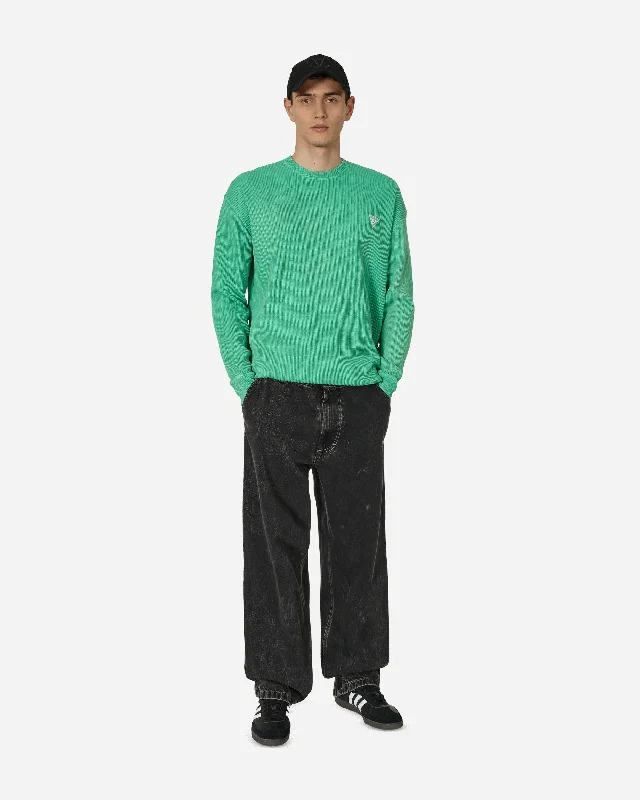 Washed Waffle Sweater Green