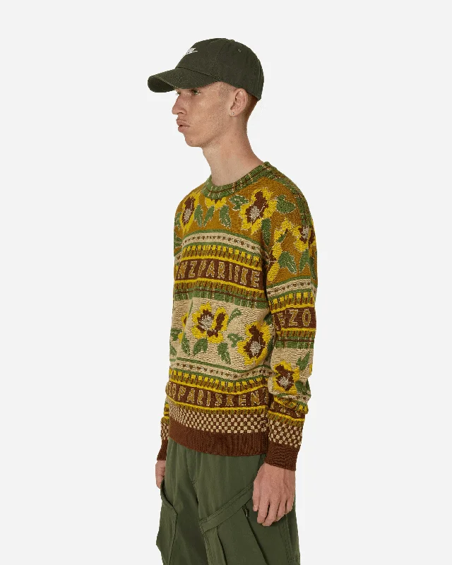 Fair Isle Crewneck Sweater Golden Yellow