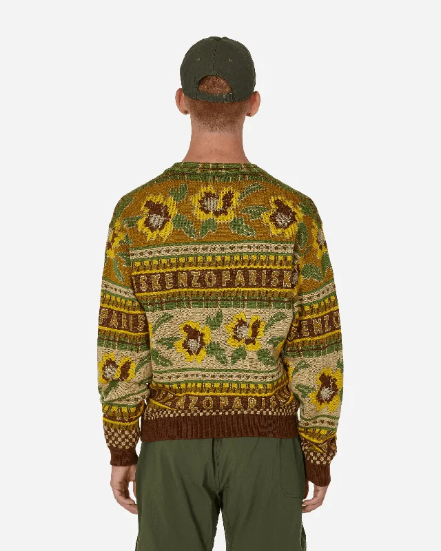 Fair Isle Crewneck Sweater Golden Yellow