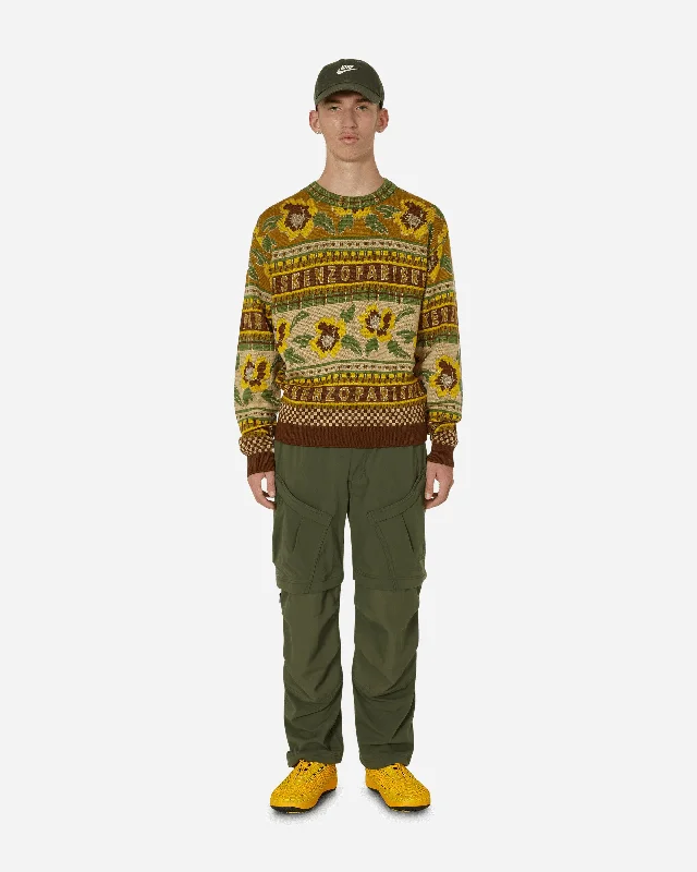 Fair Isle Crewneck Sweater Golden Yellow