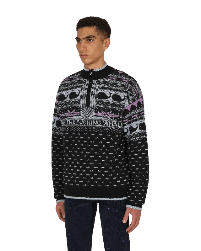 Save the Whales Sweater Black