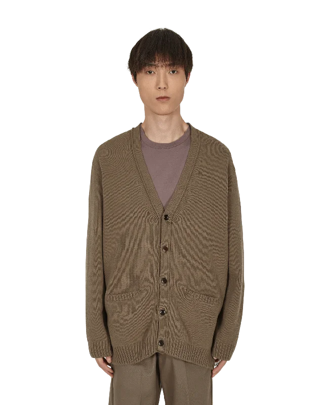 Split Cardigan Brown