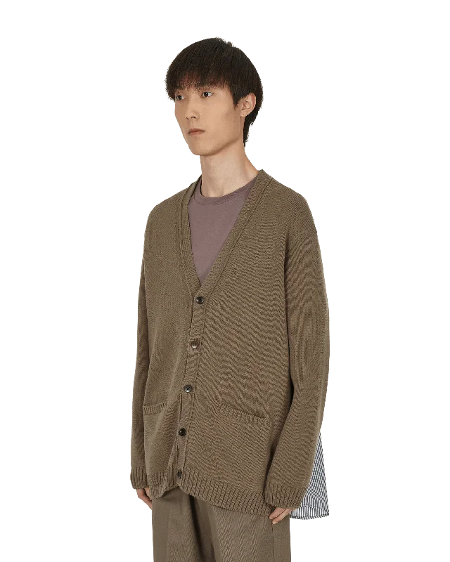 Split Cardigan Brown