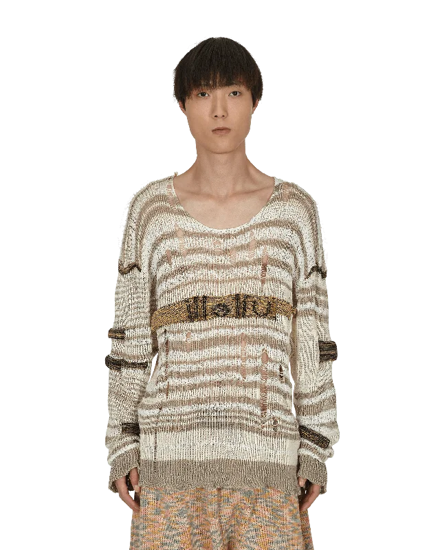 Chaga Reverse Logo Stitch Sweater Multicolor